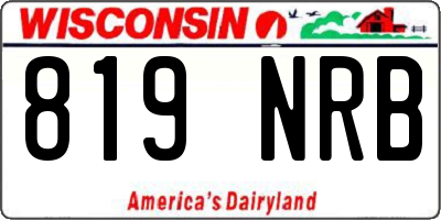 WI license plate 819NRB