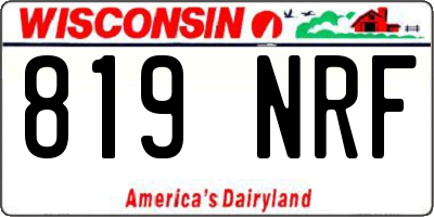 WI license plate 819NRF