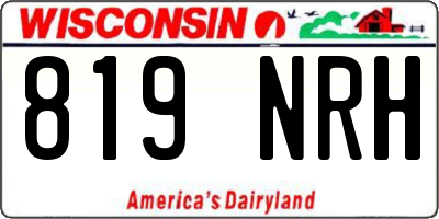 WI license plate 819NRH