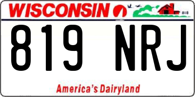 WI license plate 819NRJ