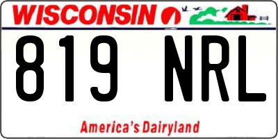 WI license plate 819NRL
