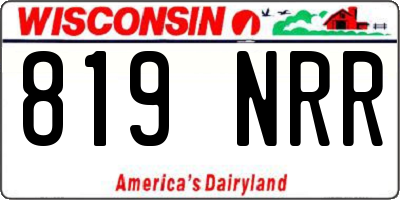 WI license plate 819NRR