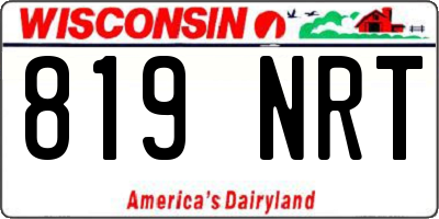 WI license plate 819NRT