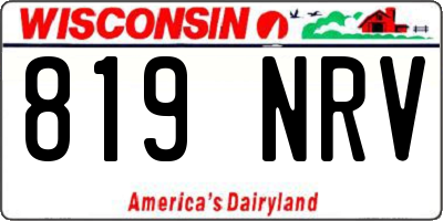 WI license plate 819NRV