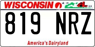 WI license plate 819NRZ