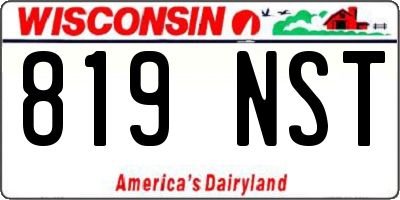 WI license plate 819NST