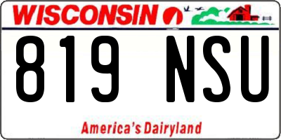WI license plate 819NSU