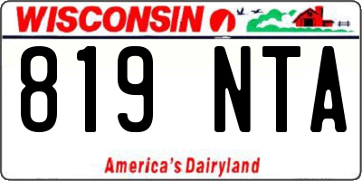 WI license plate 819NTA