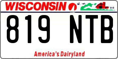 WI license plate 819NTB