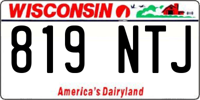 WI license plate 819NTJ