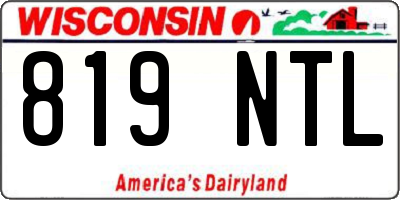 WI license plate 819NTL