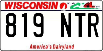 WI license plate 819NTR