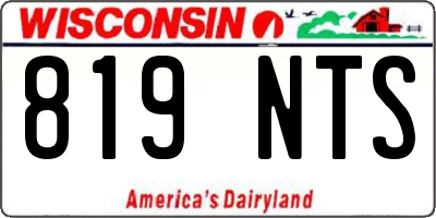 WI license plate 819NTS