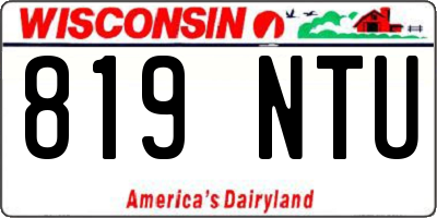 WI license plate 819NTU