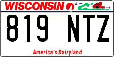 WI license plate 819NTZ