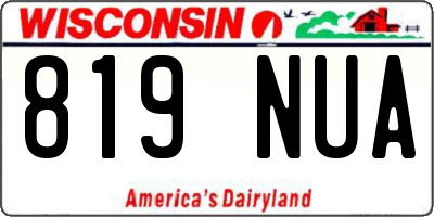 WI license plate 819NUA