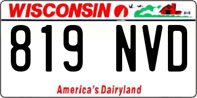 WI license plate 819NVD