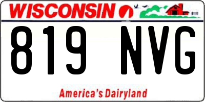 WI license plate 819NVG
