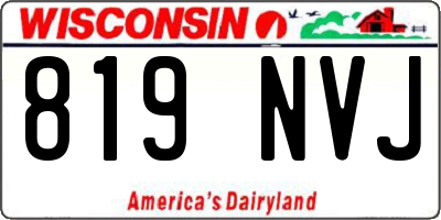 WI license plate 819NVJ