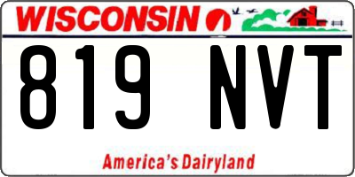 WI license plate 819NVT