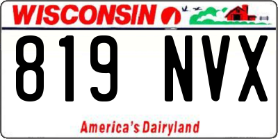 WI license plate 819NVX