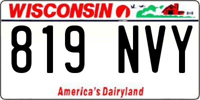 WI license plate 819NVY