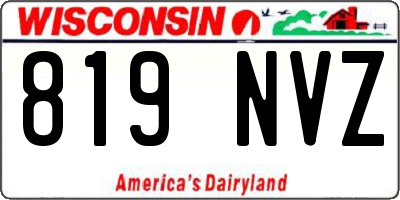 WI license plate 819NVZ