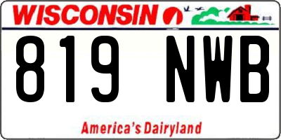 WI license plate 819NWB
