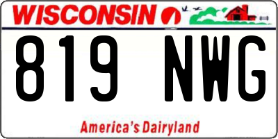 WI license plate 819NWG