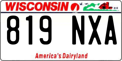 WI license plate 819NXA