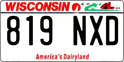 WI license plate 819NXD