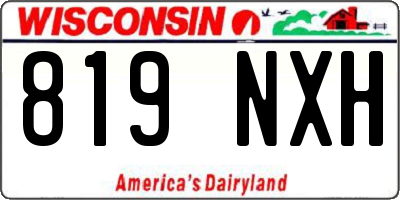 WI license plate 819NXH
