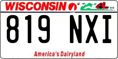 WI license plate 819NXI