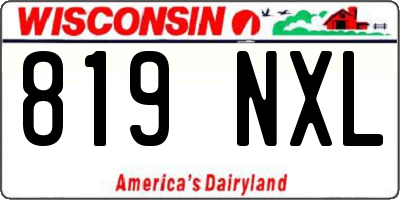 WI license plate 819NXL