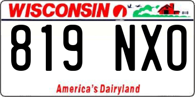 WI license plate 819NXO