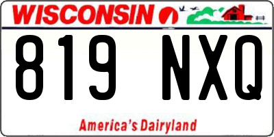 WI license plate 819NXQ