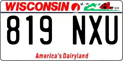 WI license plate 819NXU