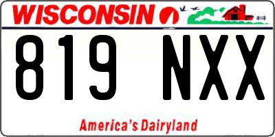 WI license plate 819NXX