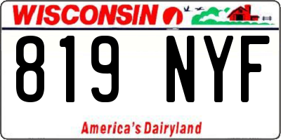 WI license plate 819NYF