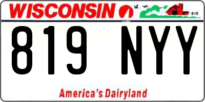 WI license plate 819NYY