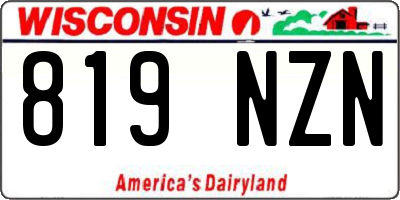 WI license plate 819NZN