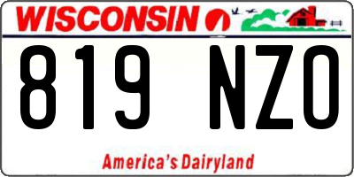 WI license plate 819NZO