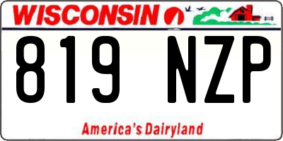 WI license plate 819NZP