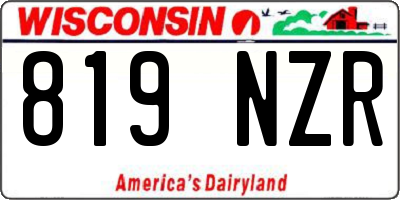 WI license plate 819NZR