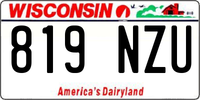 WI license plate 819NZU