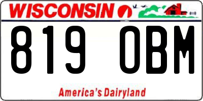 WI license plate 819OBM