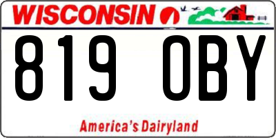 WI license plate 819OBY
