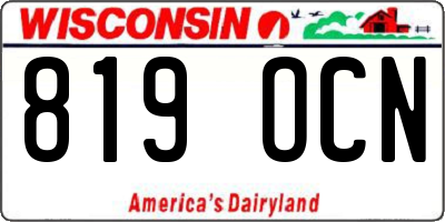 WI license plate 819OCN