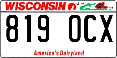 WI license plate 819OCX