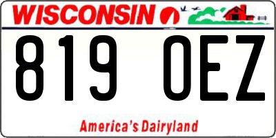 WI license plate 819OEZ